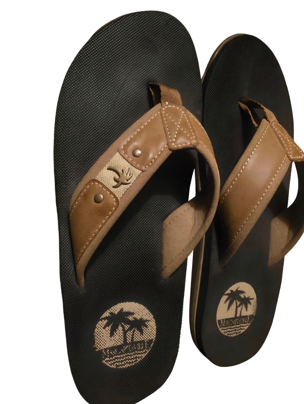 Margaritaville KONA Men's Leather Flip Flops Sandals Size 9. Great  condition.